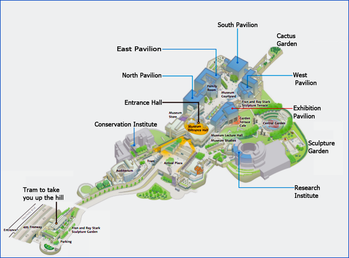 General layout of Getty Center.