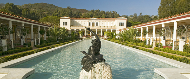 the getty villa along the pacific palisades